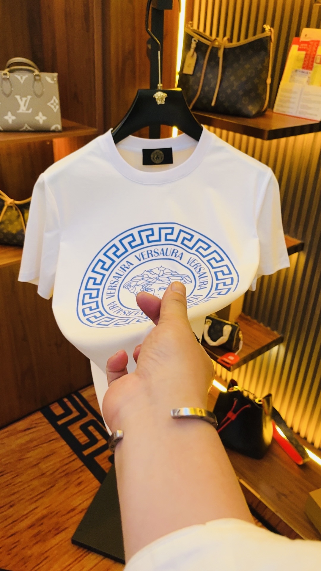 2025【蓝人头】重工烫金明星网红同款经典百搭圆领半袖-6-28