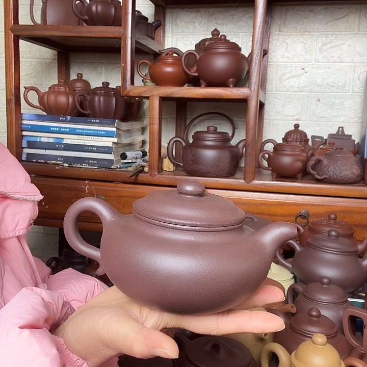 紫砂茶壶大仿古480cc天青精工半手工