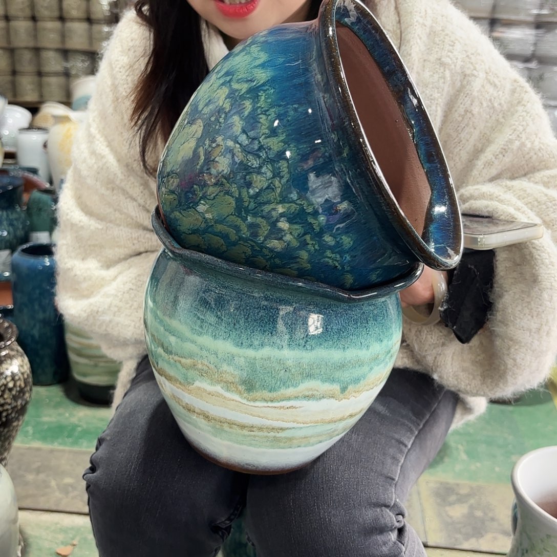 正品两个高18/20红陶