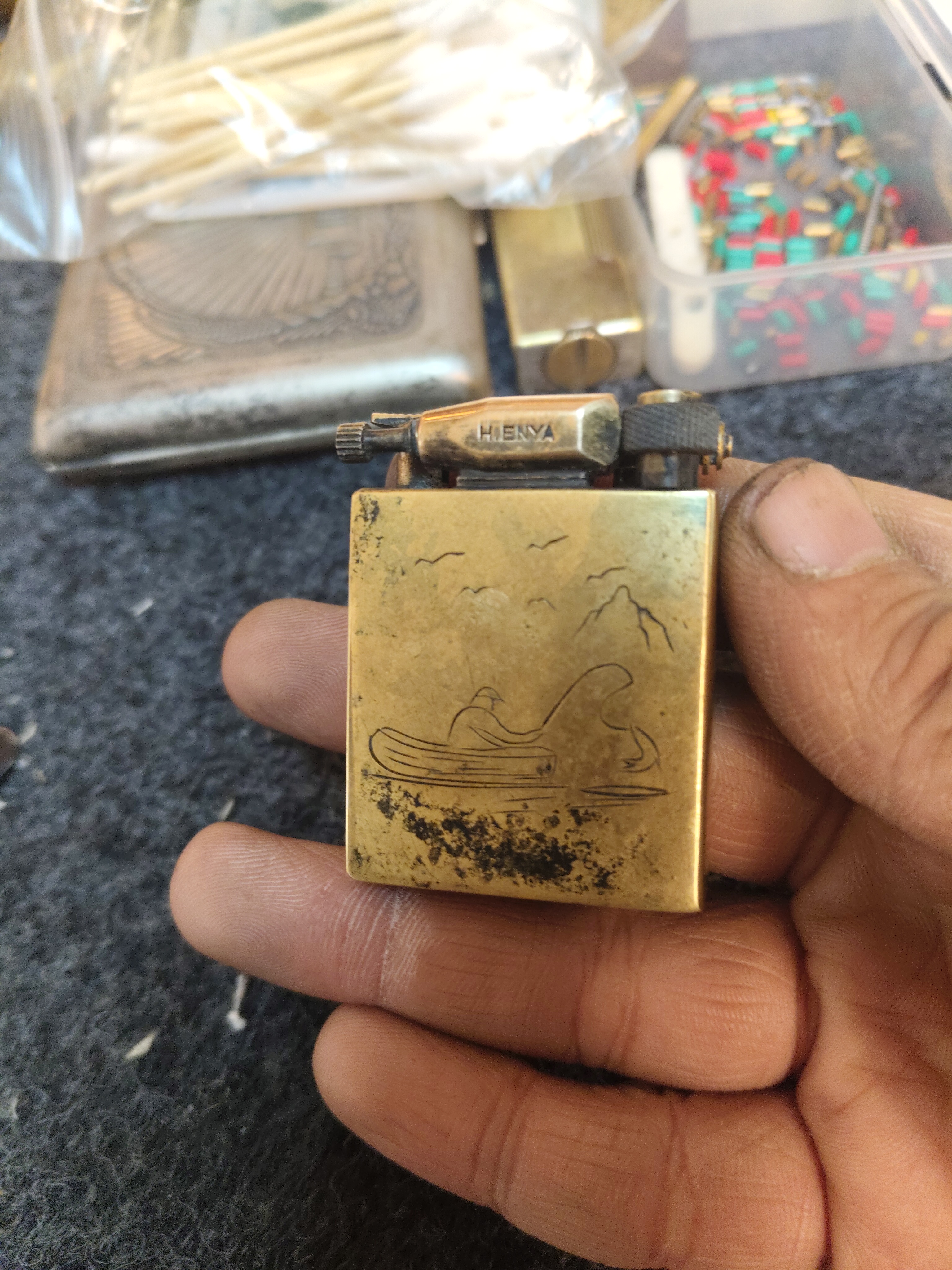 古董打火机-法国恩雅抬臂