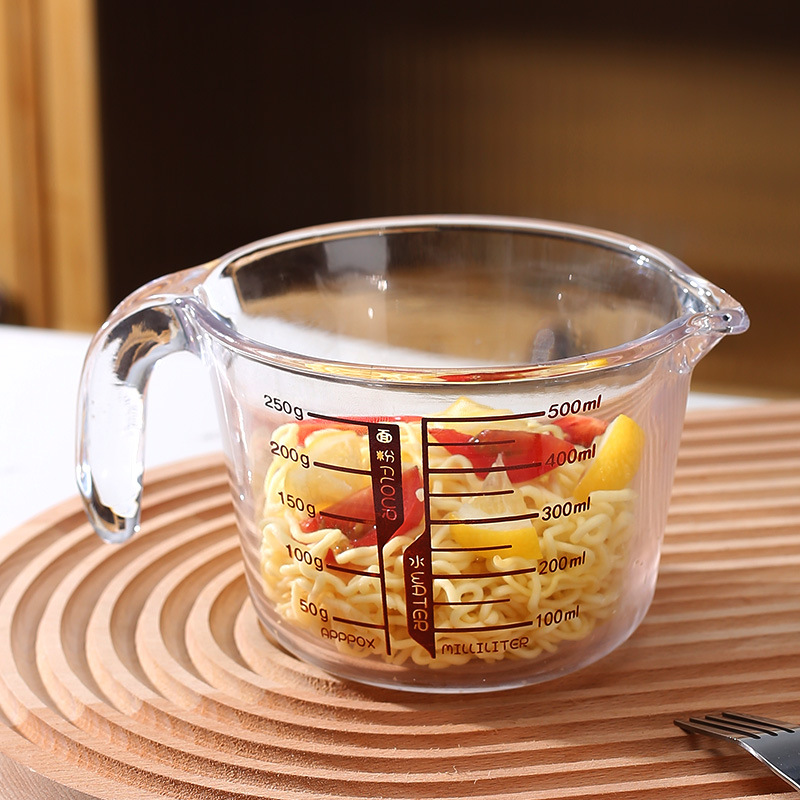 【新人福利】玻璃量杯带刻度烘焙打蛋杯家用食品级大容量500ml计量