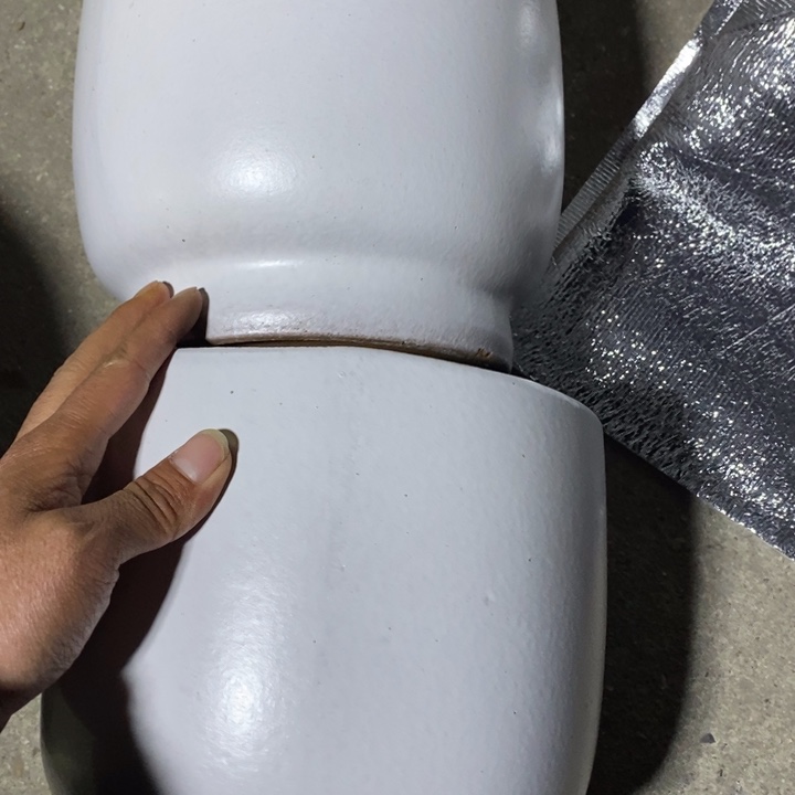 紫砂花盆高约21口19一对