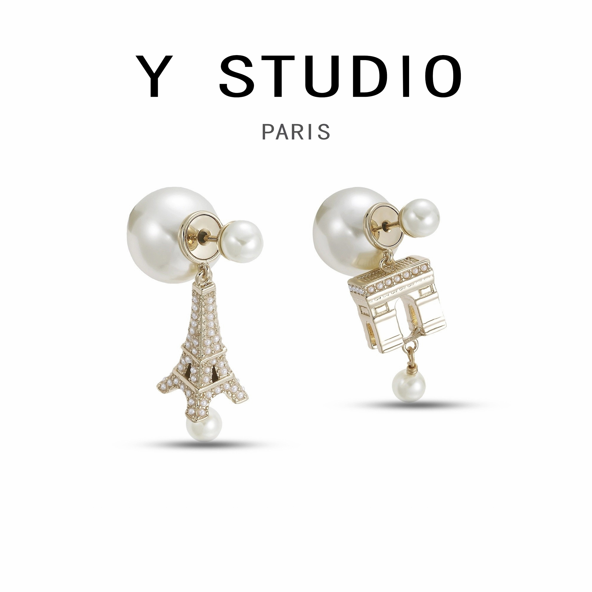 铜合金耳饰 【大妮专属】♠铁塔AB款耳环HTW0049