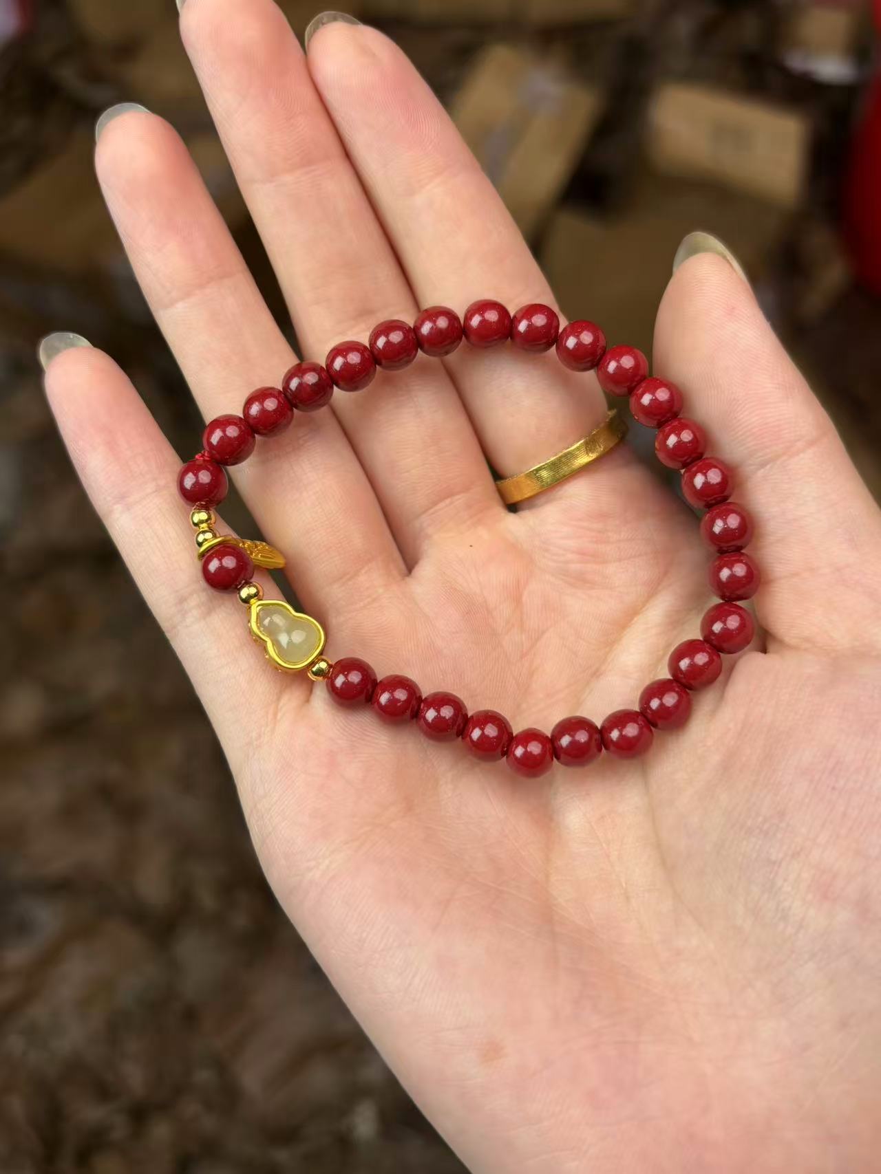 含辰砂工艺品AD314-精品手串(无礼盒)