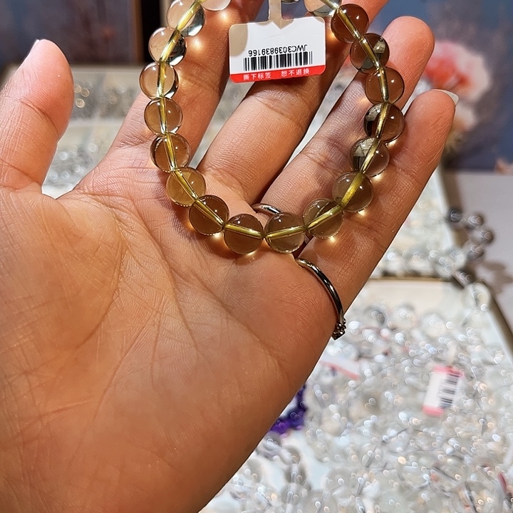 玉黄水晶手串10 m m