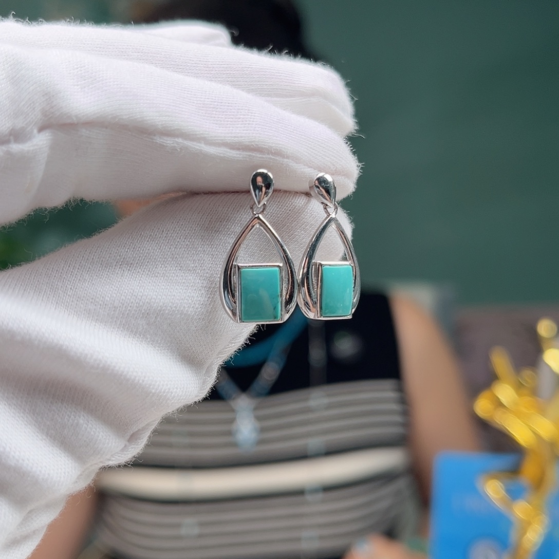 绿松石银S925镶嵌珠宝奇石