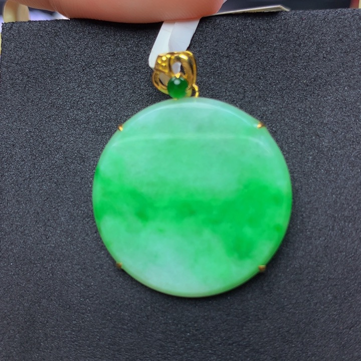 翡翠手链18K金镶嵌翡翠