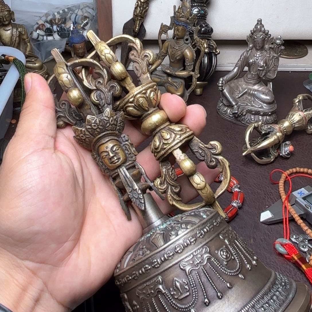 铜星月菩提挂件星月菩提