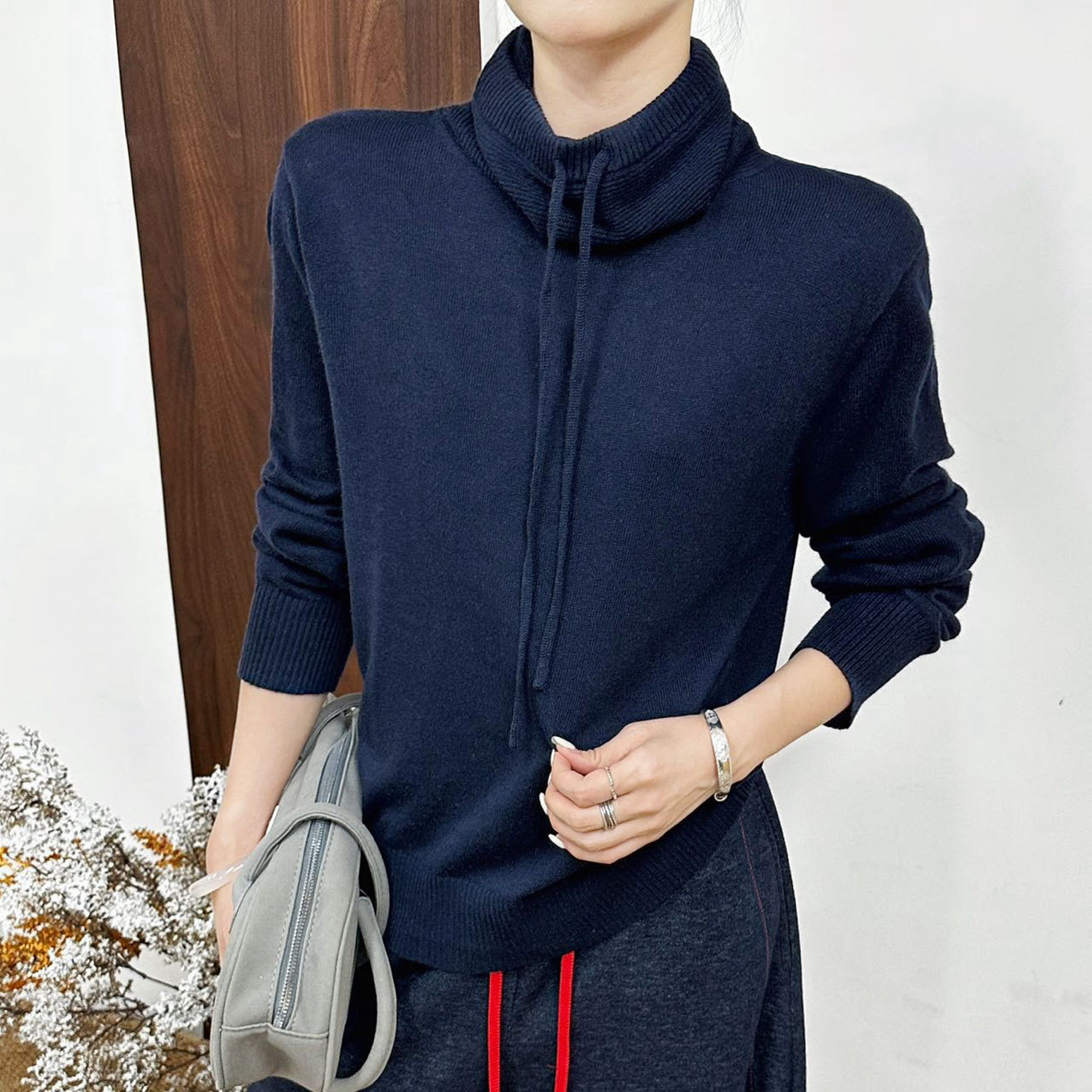 十三行X2#69022冬季福利高品质羊毛高领毛衣，衣长：55cm