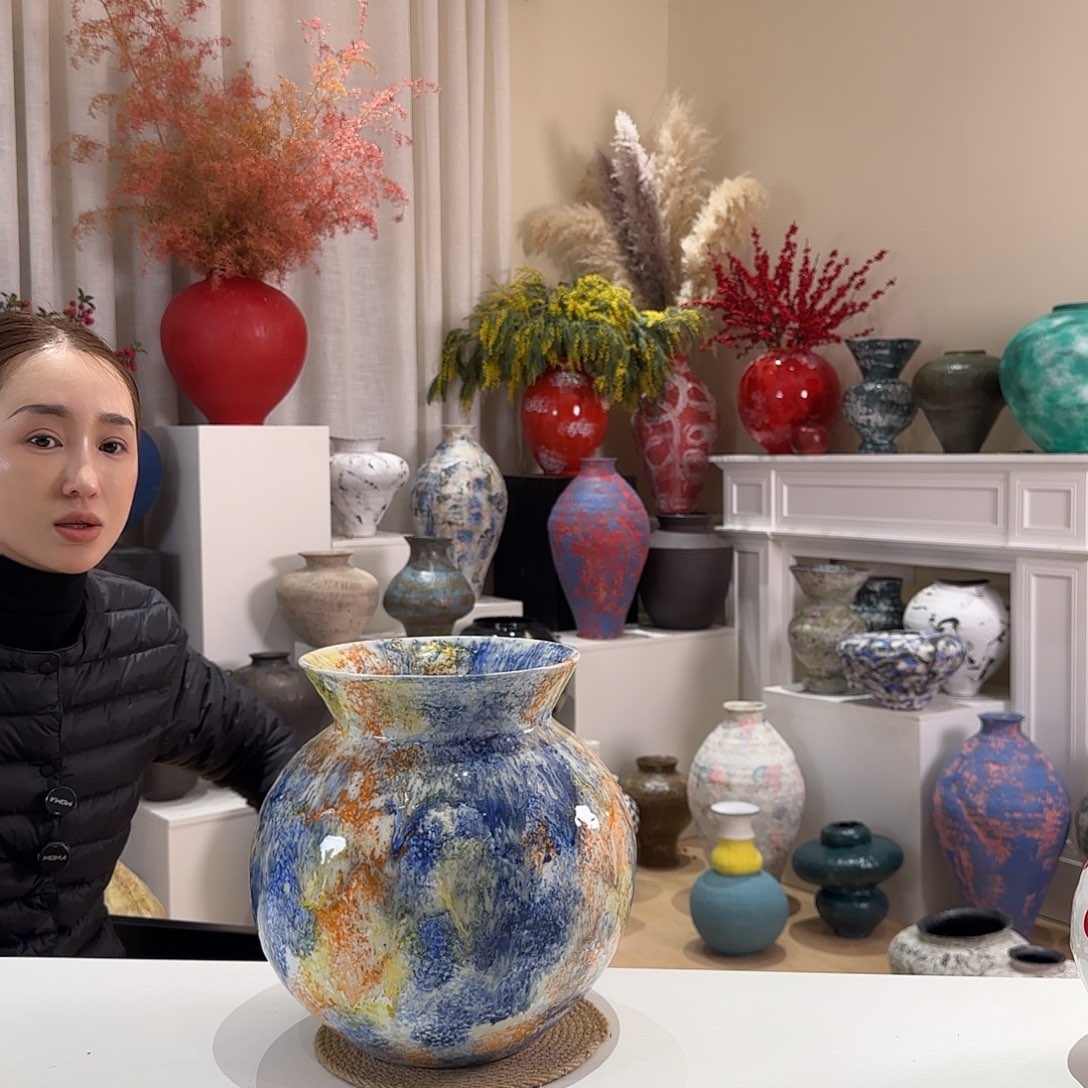 摆件花瓶口13高25闪拍107