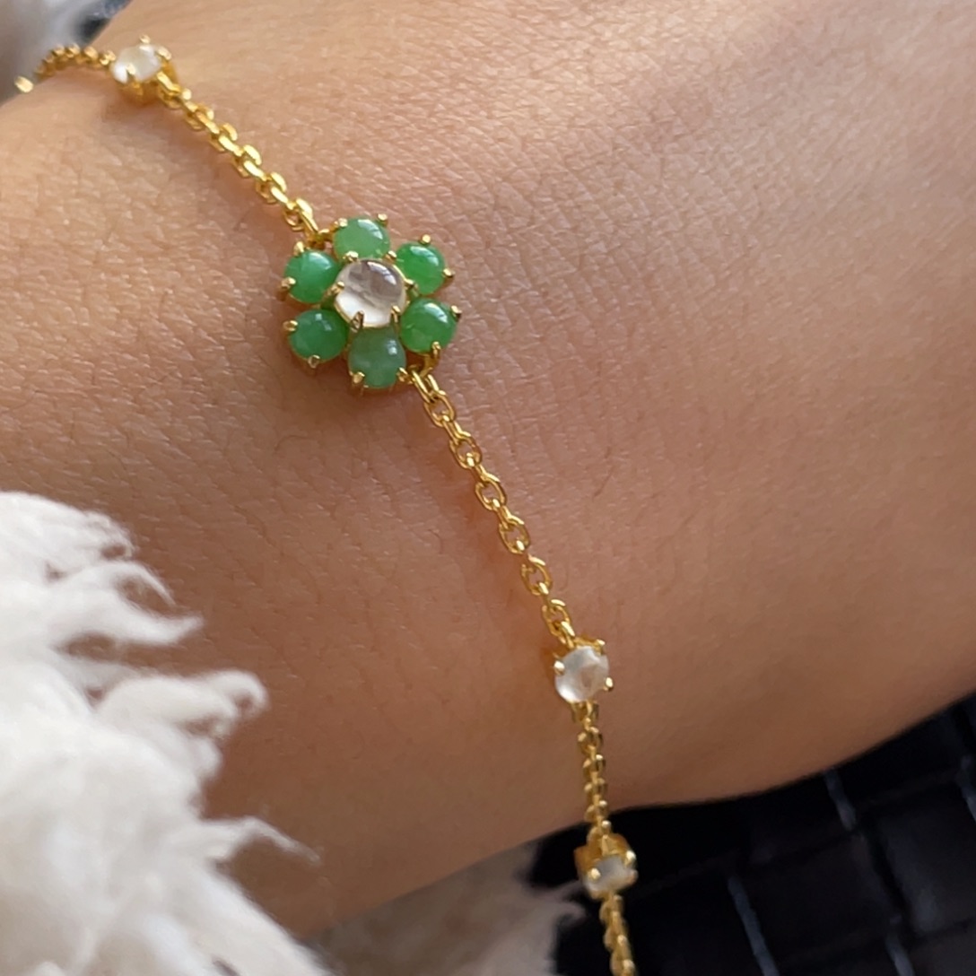 翡翠手链未镶嵌太阳花