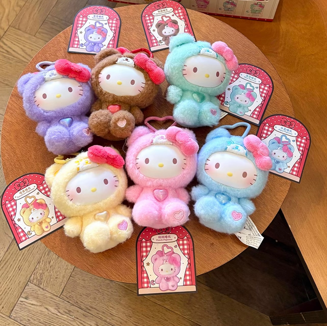 TOPTOY正版Hello Kitty泰迪睡衣系列毛绒挂件盲盒毛绒公仔礼物