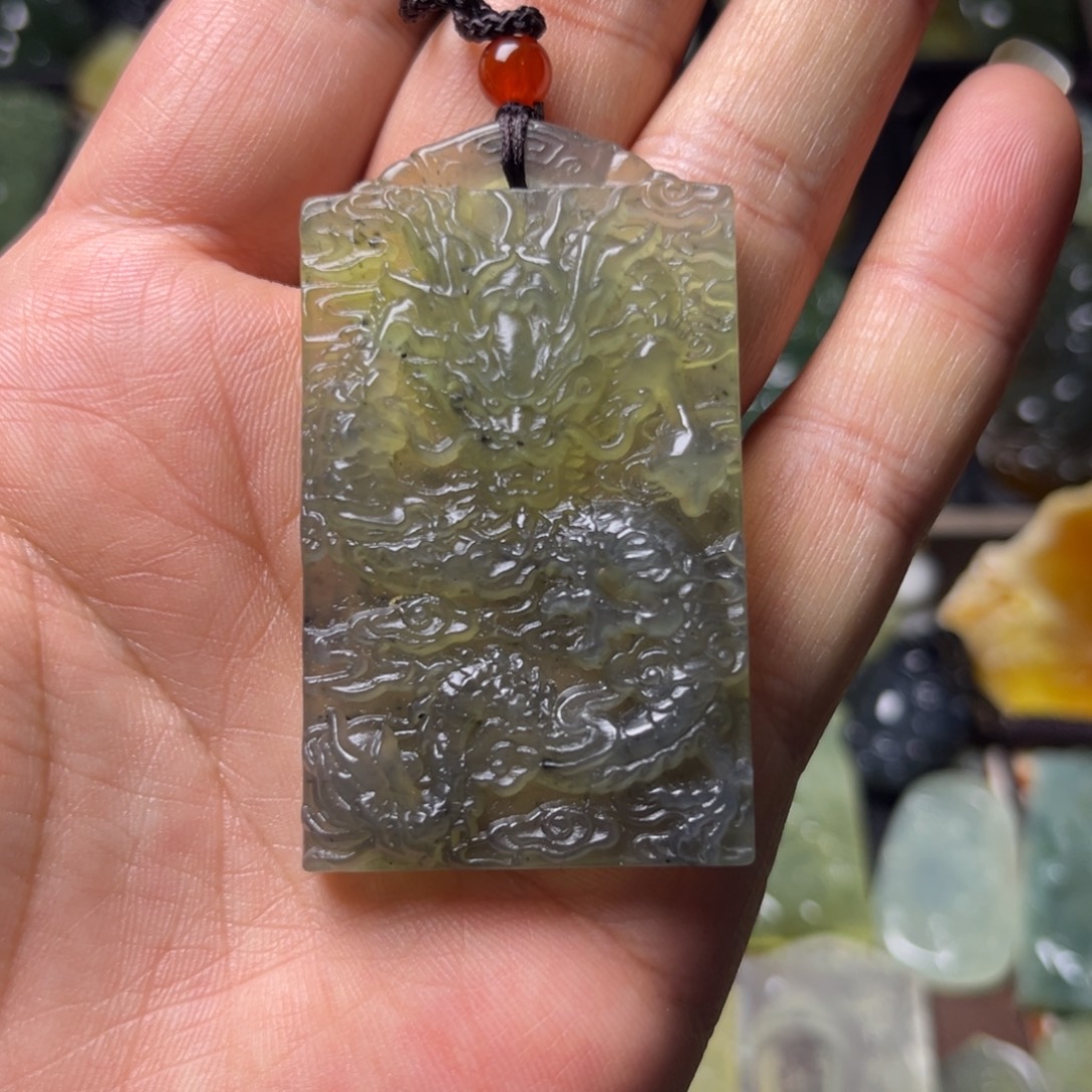 蛇纹石玉未镶嵌吊坠(不含链)