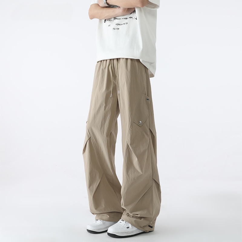 男女童裤子中大童青少年2025夏季薄款冰丝速干痞帅潮酷一裤两穿