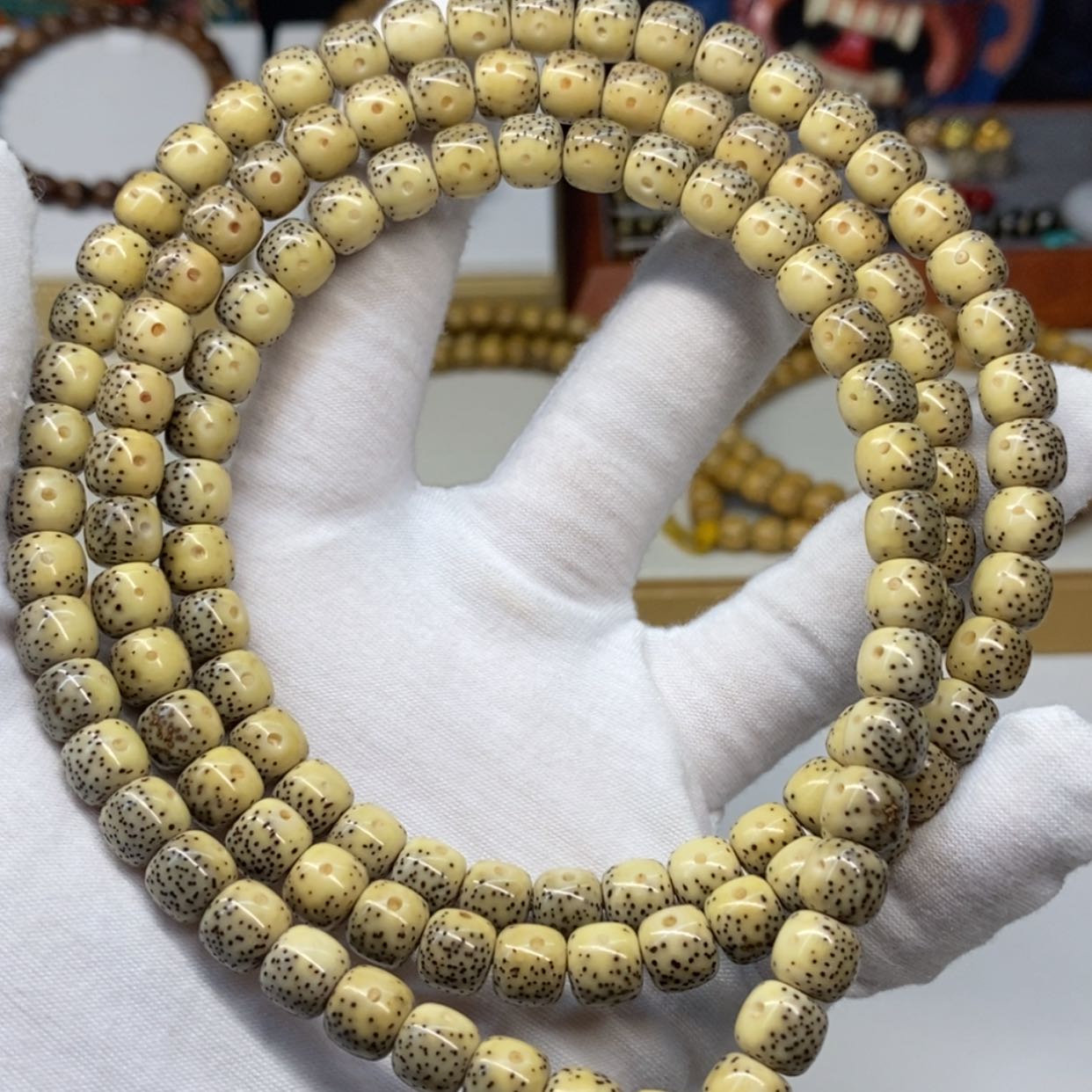 【闪购商品】吊坠星月菩提石玉料骨瓷白8-7