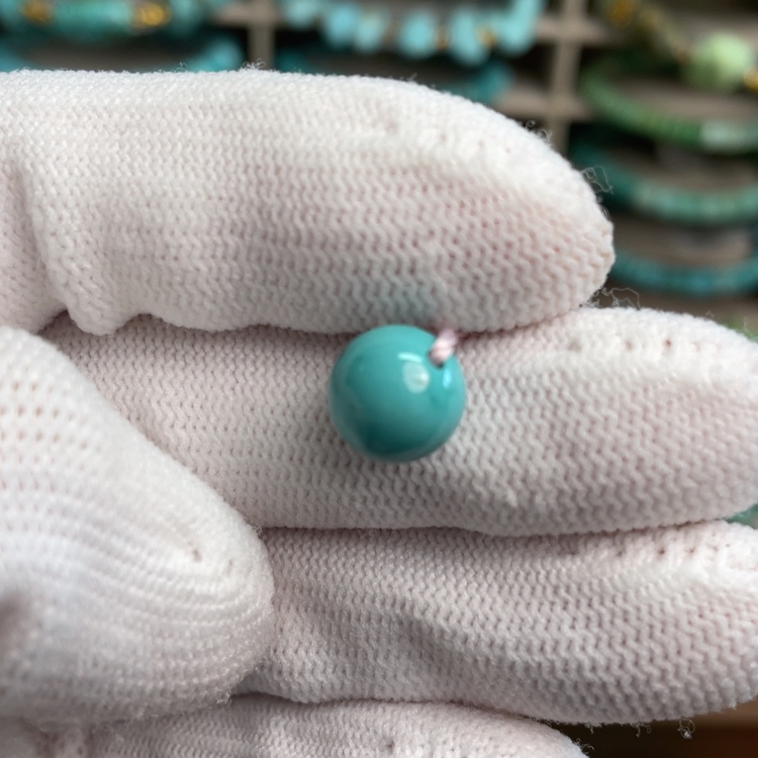 绿松石未镶嵌望舒精品圆珠14卡9