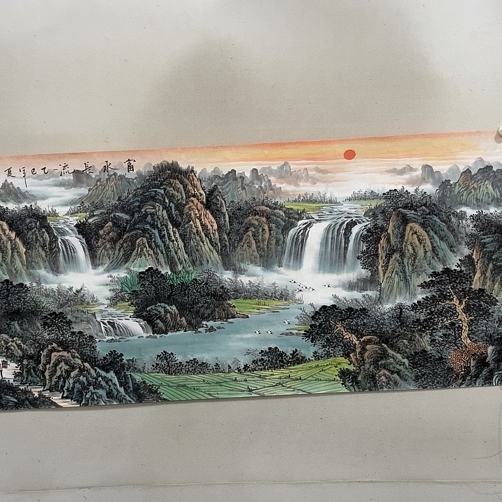 国画国画作品山水任海鲜画