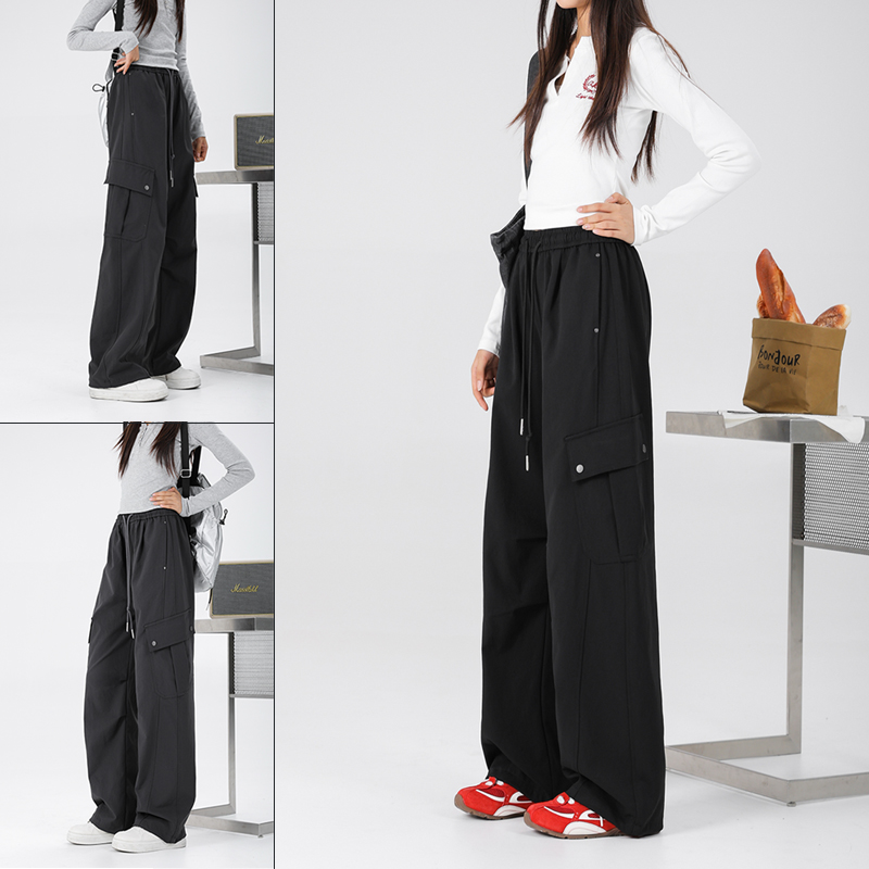 骄骄虎2025秋季新款女大童时尚洋气青少年直筒工装裤长裤7382