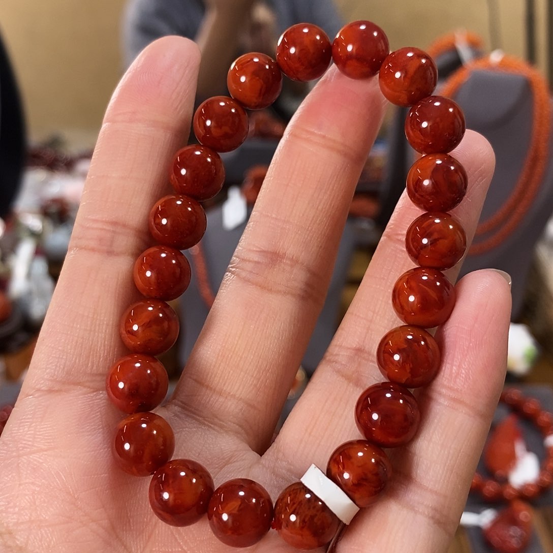 未镶嵌9.5mm原矿南红玛瑙