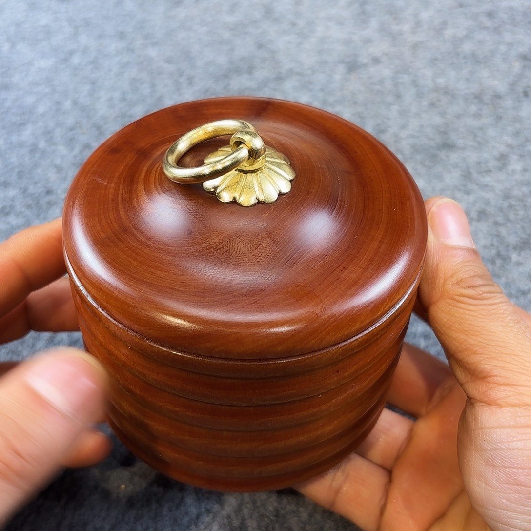 崖柏黑骨糖心茶叶罐高品