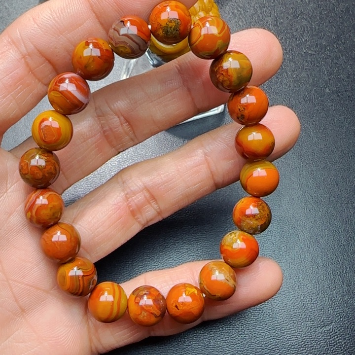 玛瑙/玉髓战国红未镶嵌中*