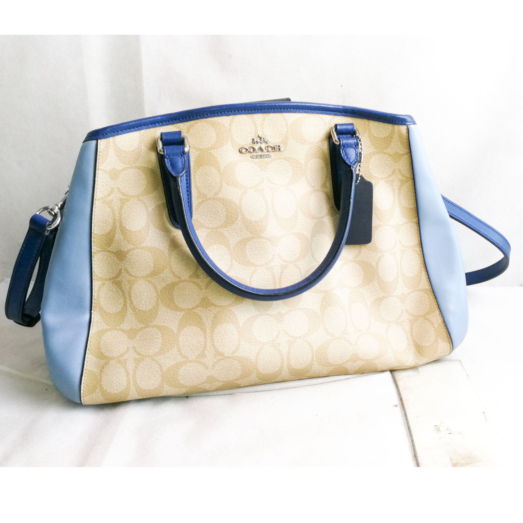 95新 COACH/蔻驰 coach 浅蓝戴妃包 122601