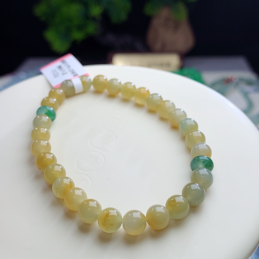 未镶嵌手串翡翠卡6.5mm