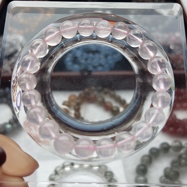 长石玉未镶嵌手串莫粉10m