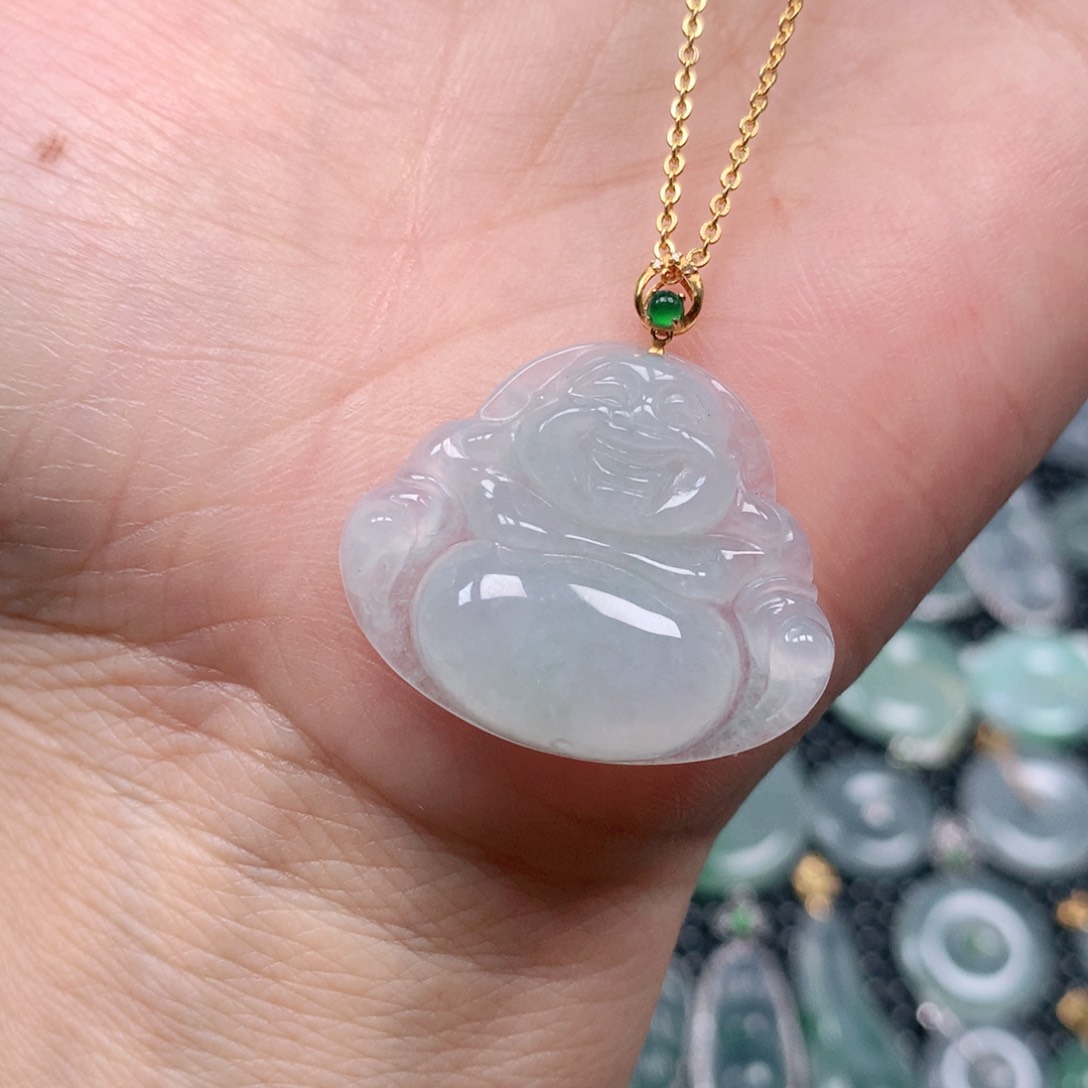 【闪购商品】翡翠吊坠(不含链)18K金镶嵌