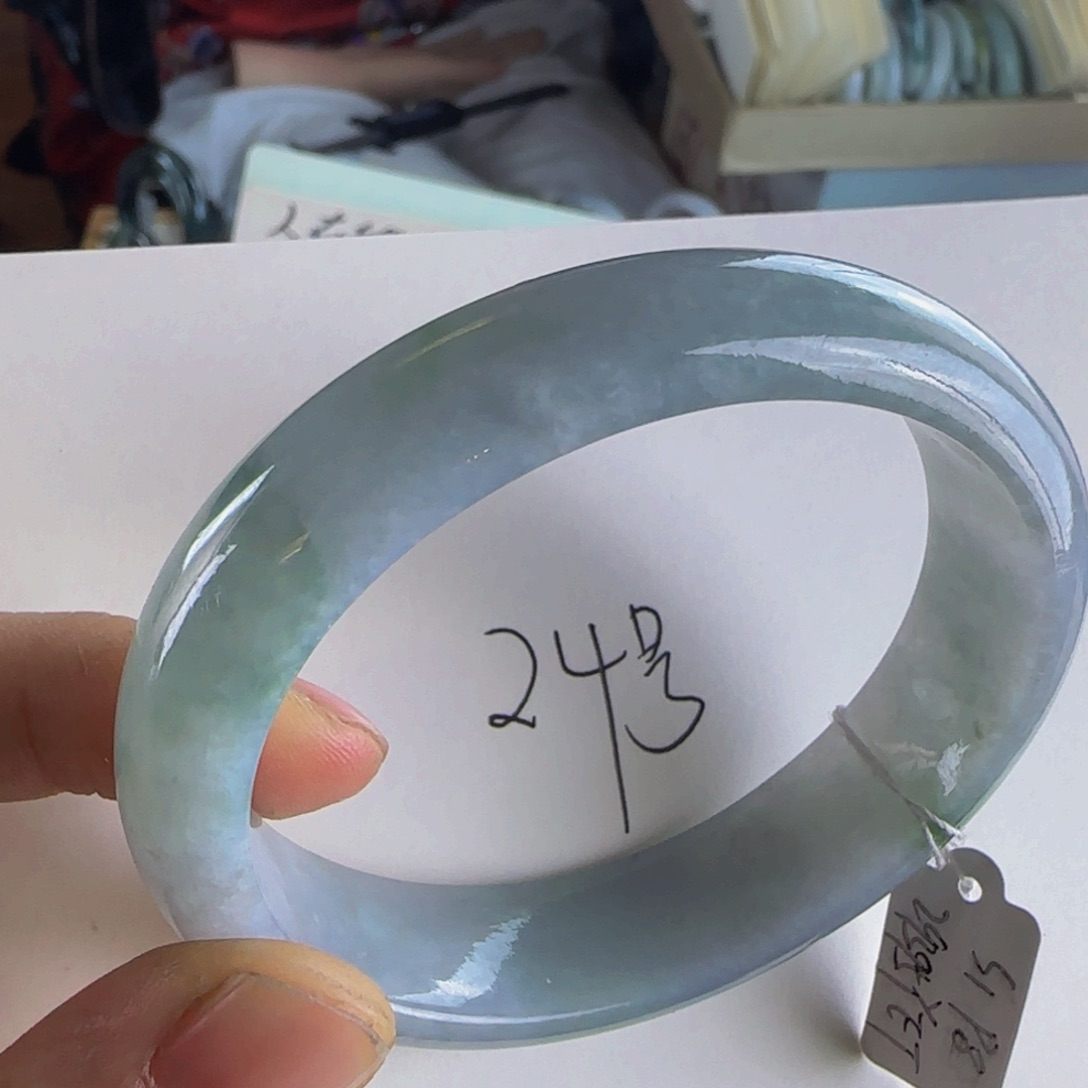 翡翠手镯未镶嵌老坑58贵妃