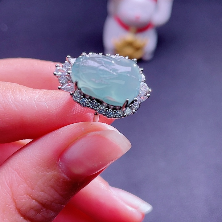 翡翠吊坠(不含链)银S925镶嵌