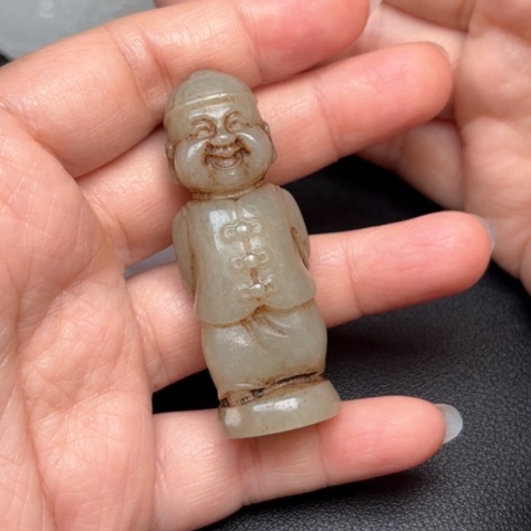 和田玉挂件未镶嵌时*