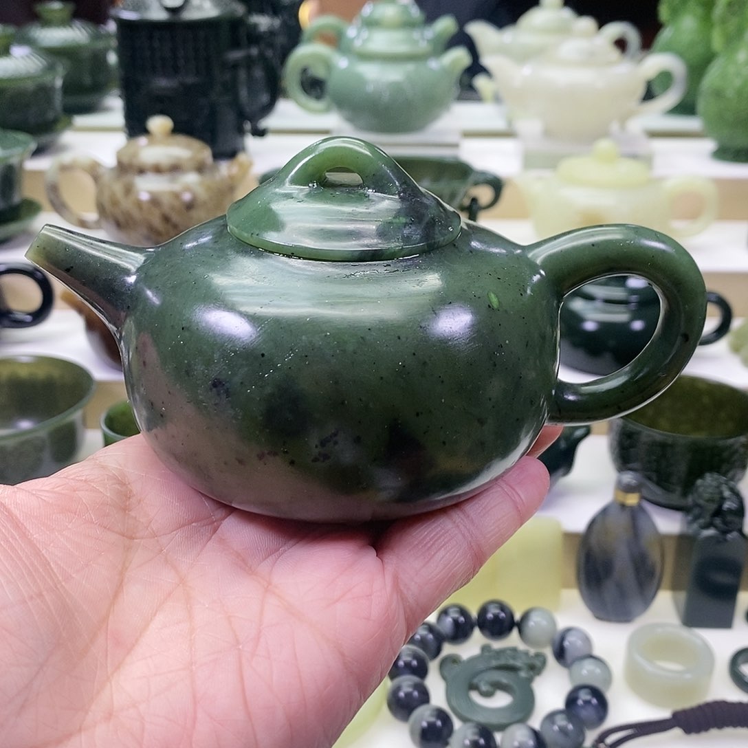 和田玉茶壶未镶嵌220ml