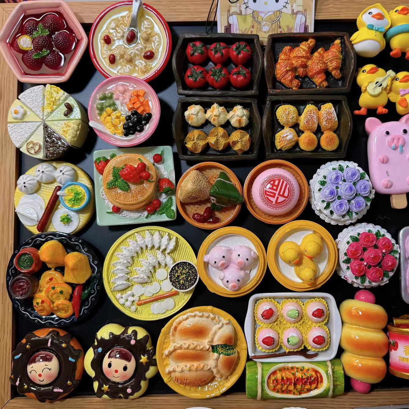 【新粉体验】平拆2包仿真带磁吸树脂食玩冰箱贴【手工制品，默认微瑕】