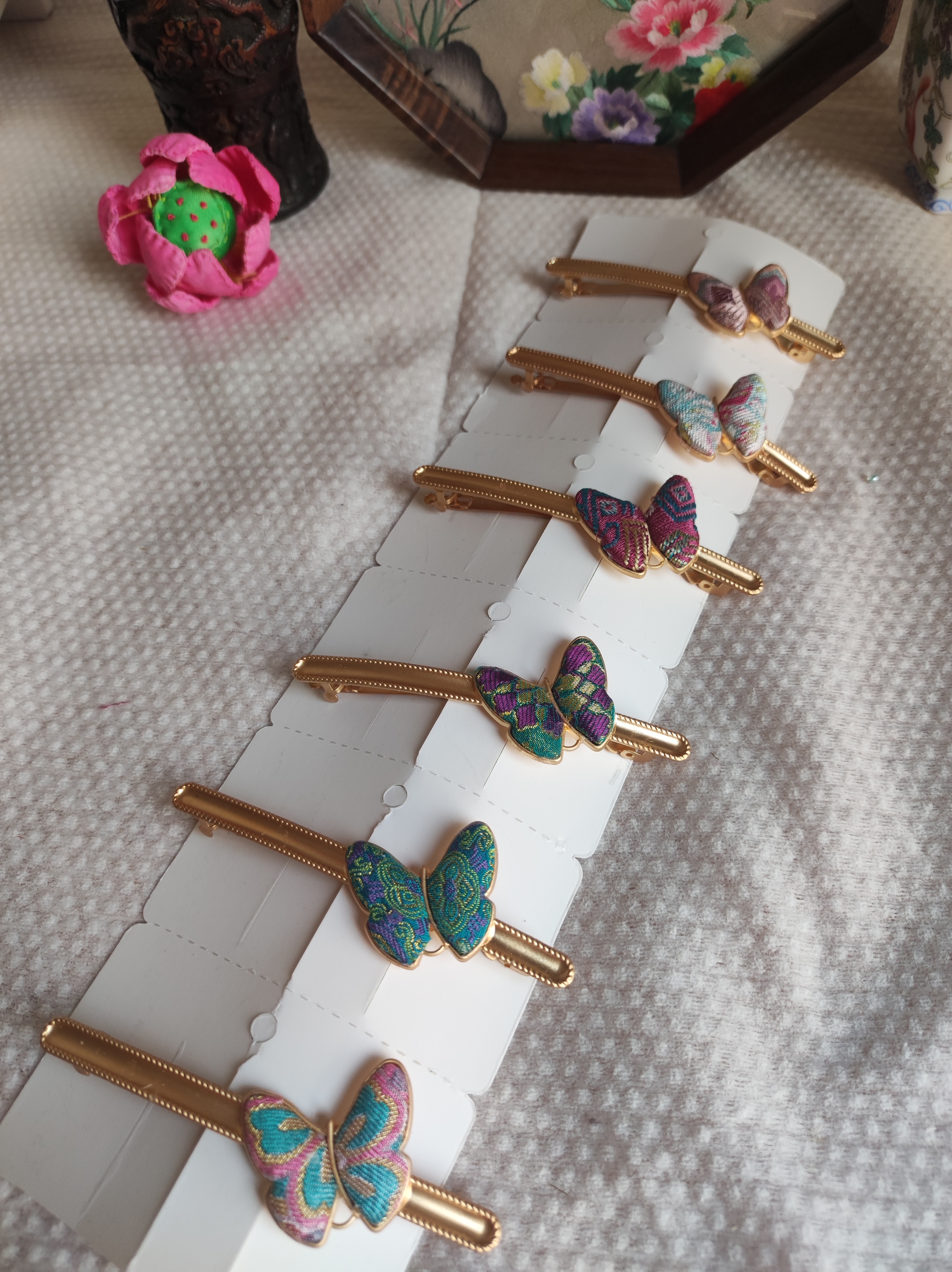 名家非遗宋锦细弹簧夹