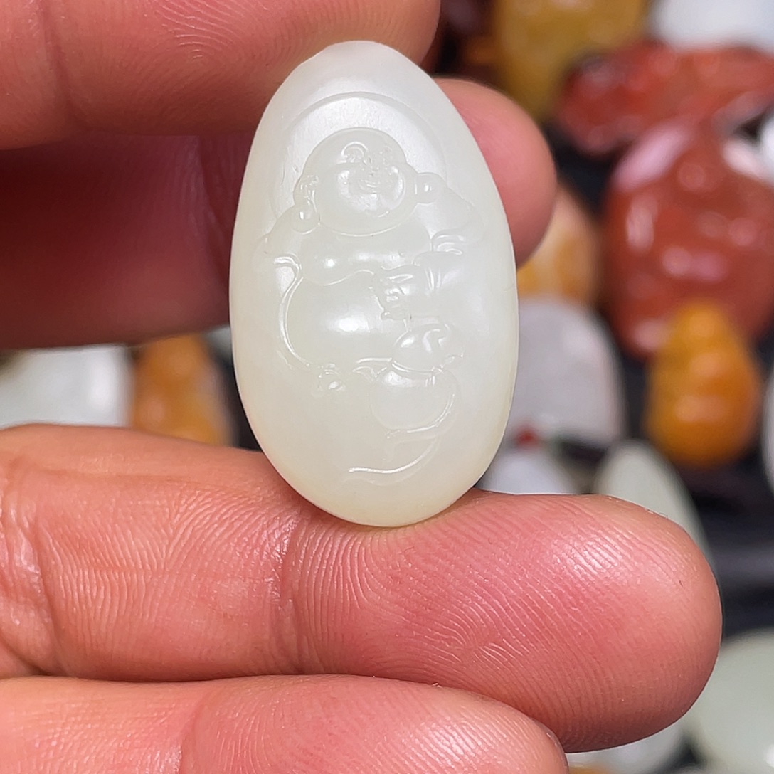 相***缘和田玉未镶嵌颈饰吊坠