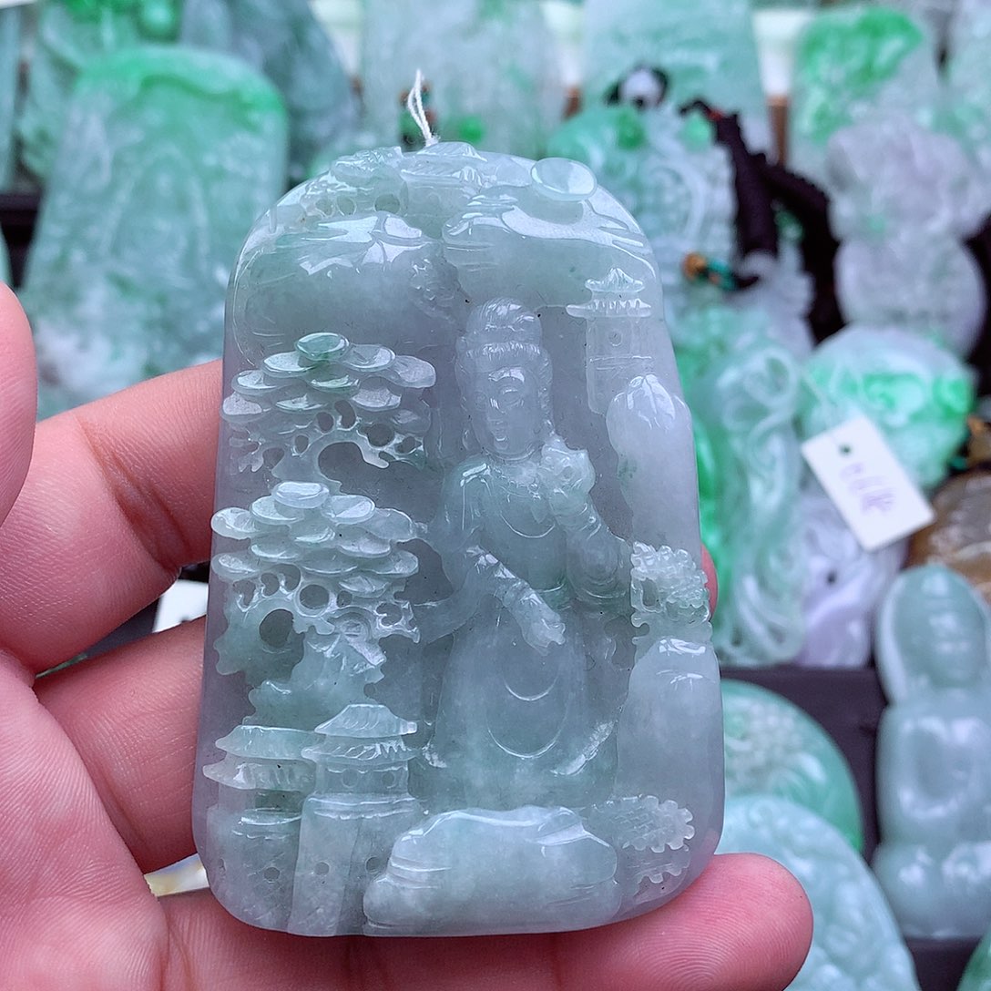 翡翠未镶嵌吊坠(不含链)