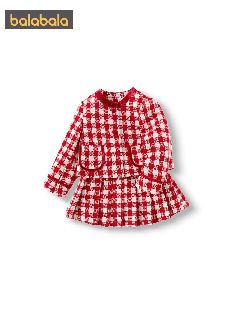 2025新年萌毛尼套装女幼童90-130