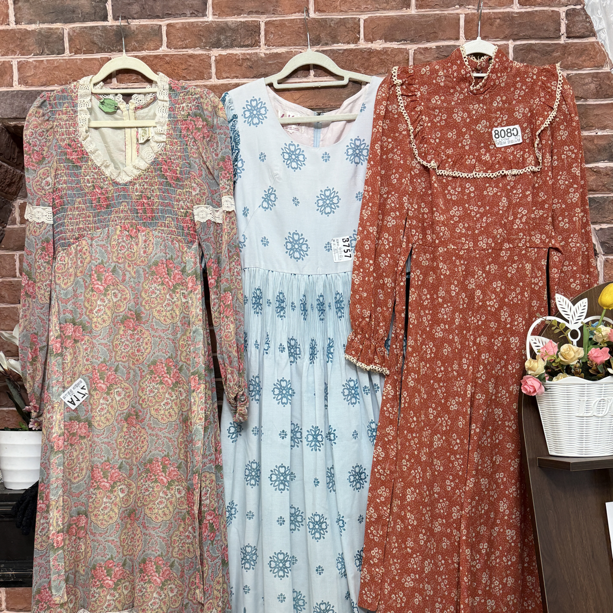 复古风碎花蕾丝边冬季加厚长款收腰显瘦衬衫