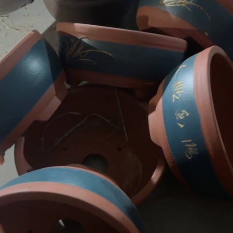 紫砂花盆100-6。26-11.5