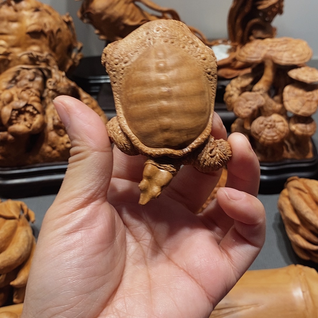 商***务檀香木老山檀香《甲鱼》手把件