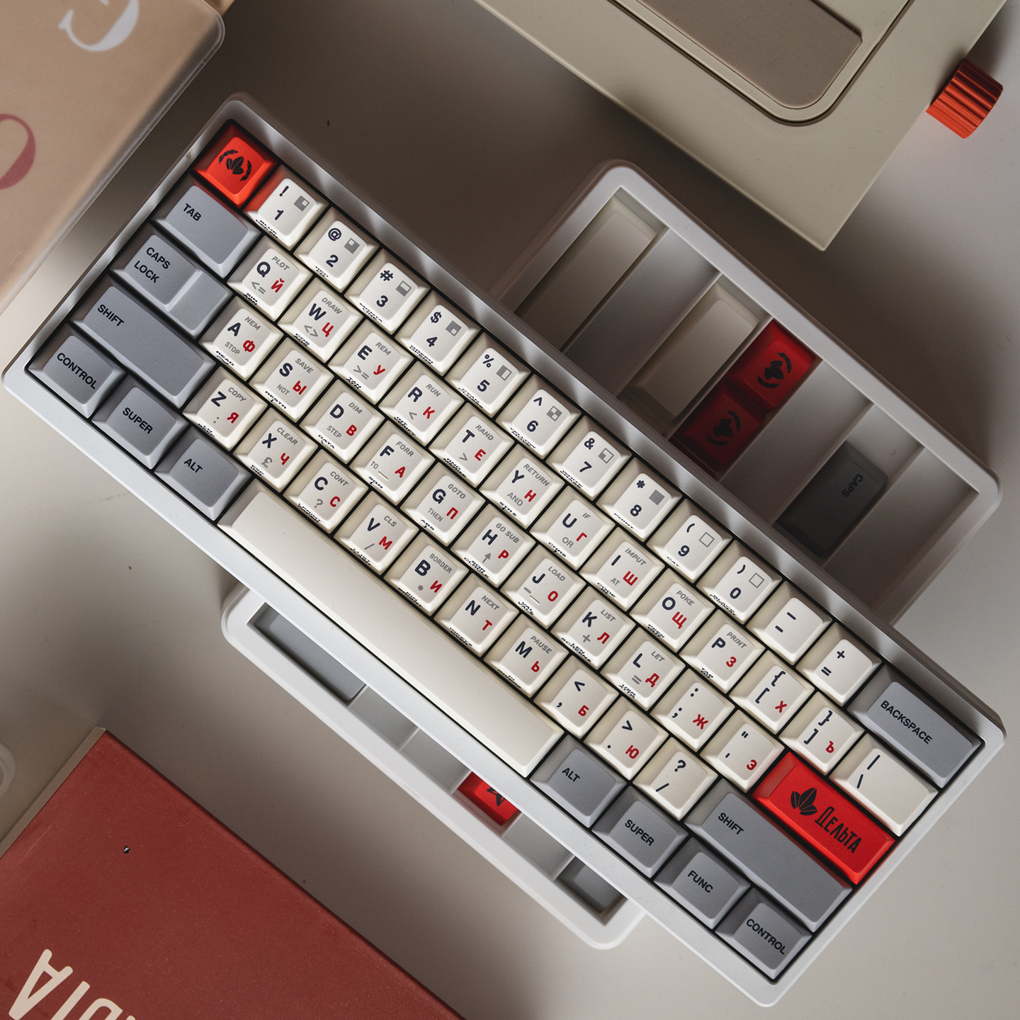 FBB个性pbt键帽德尔塔复古风KPOK深灰高颜值客制化机械键盘磁轴