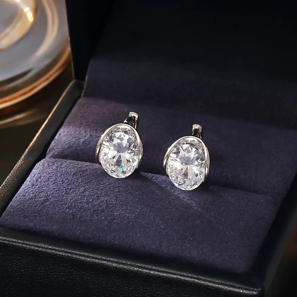 铜合金锆石耳饰 轻奢日常通勤精致小巧百搭-206