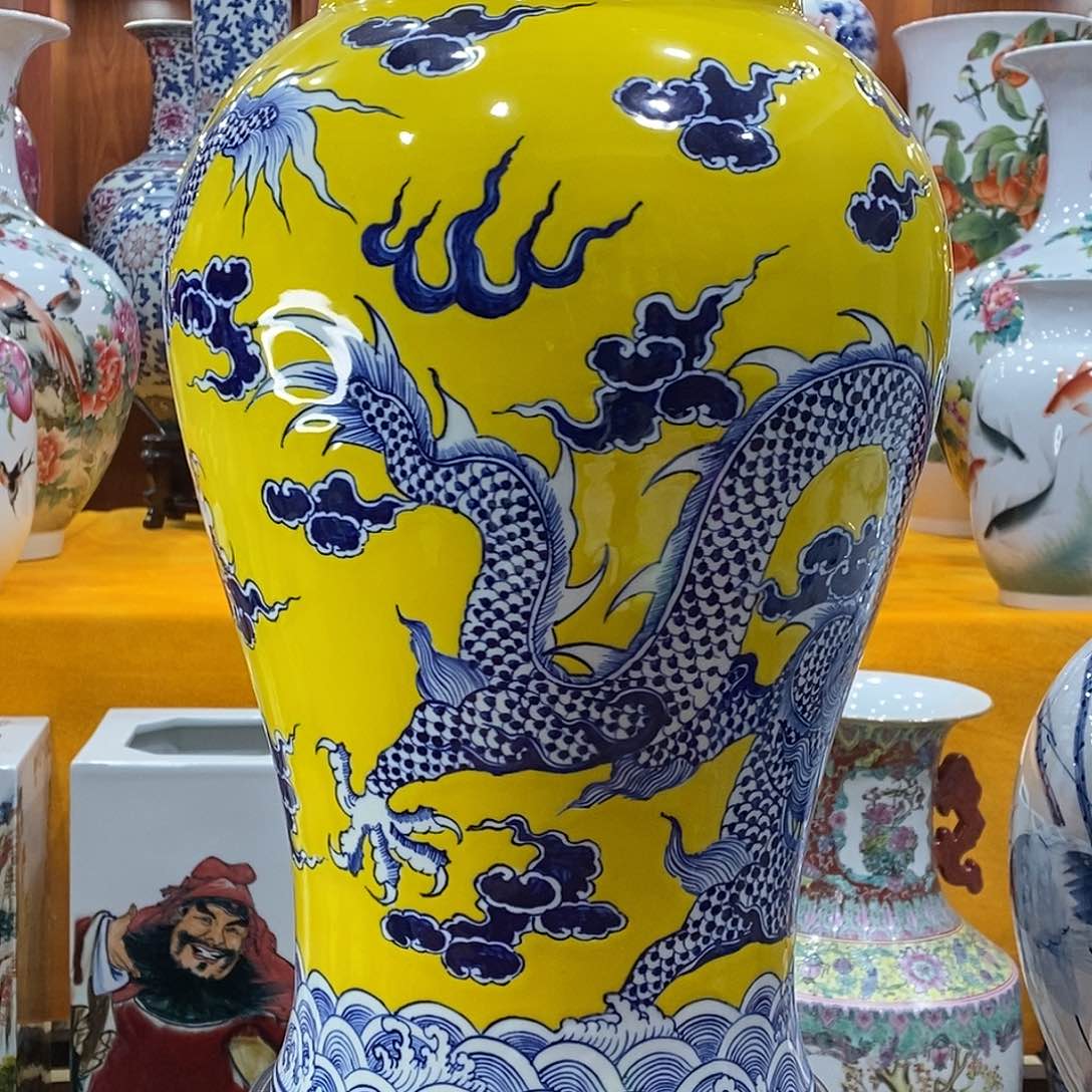 摆件山****心景德镇陶瓷将军罐