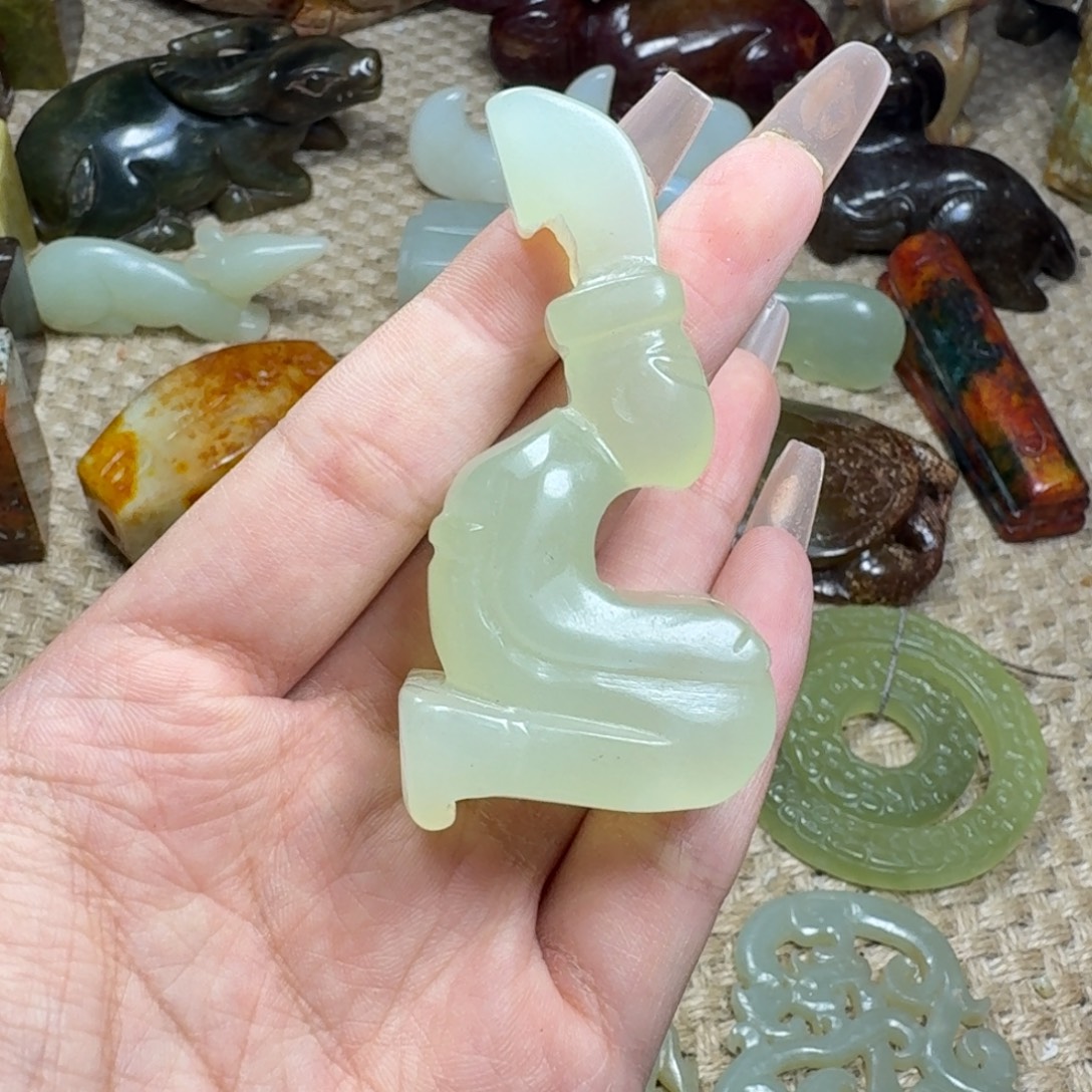 白玉菩提吊坠挂件