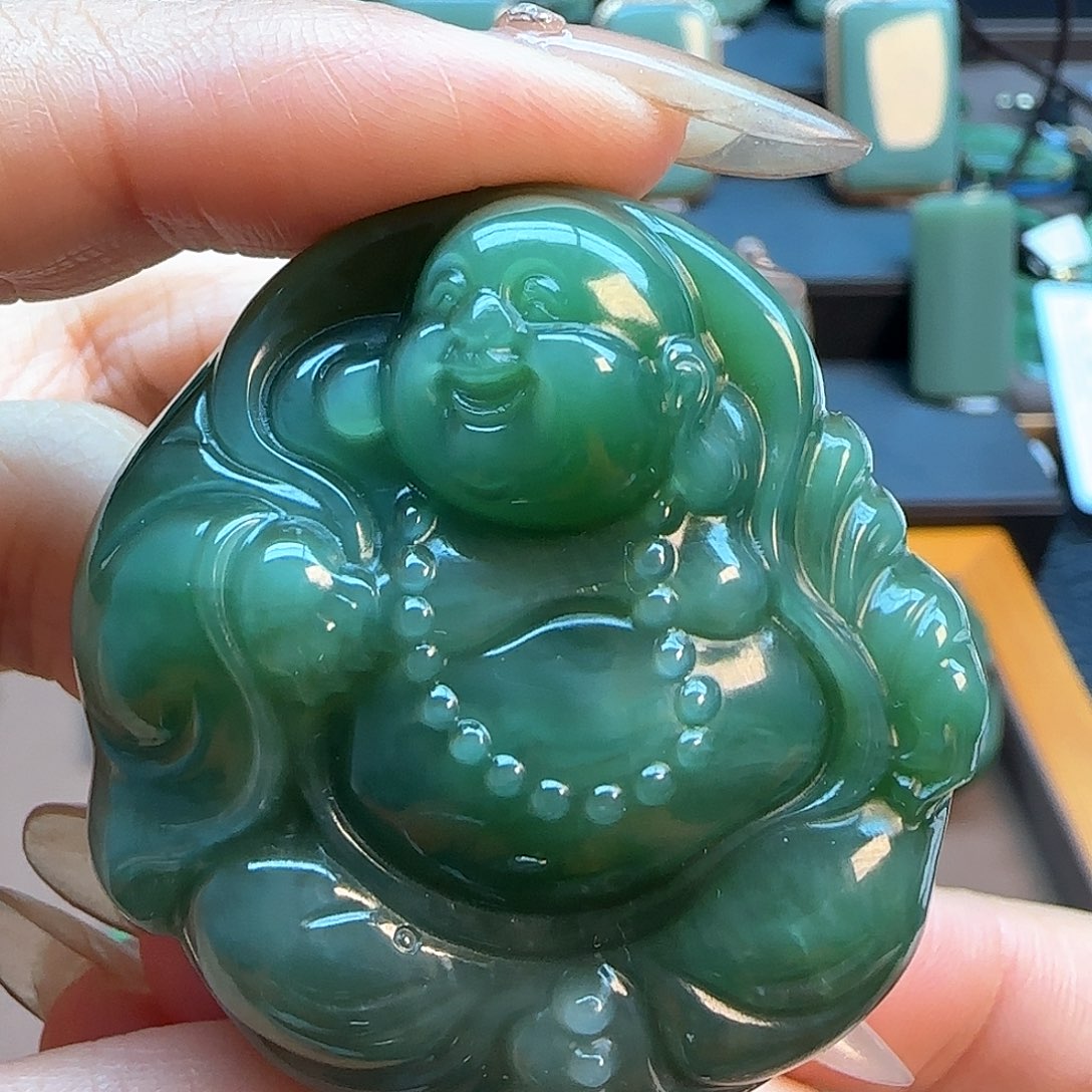 和田玉（碧玉）吊坠(不含链)未镶嵌