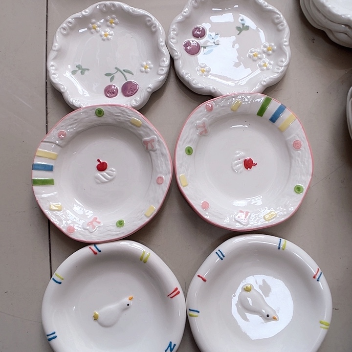 瓷片瑕疵特价陶瓷骨碟