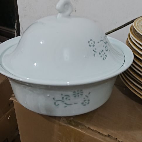 瓷玲珑青色煲一个微瑕疵