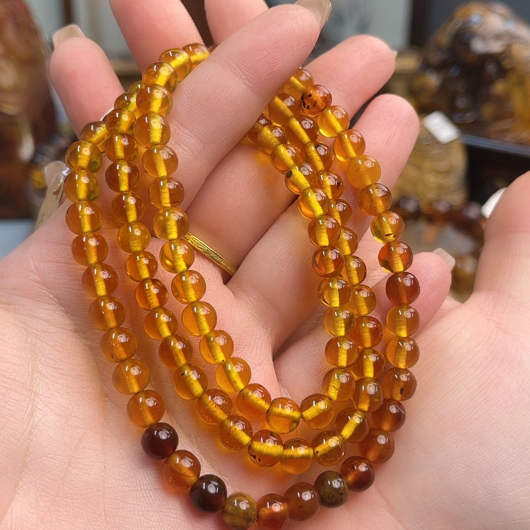 琥珀吊坠(不含链)未镶嵌缅甸琥珀7+项链