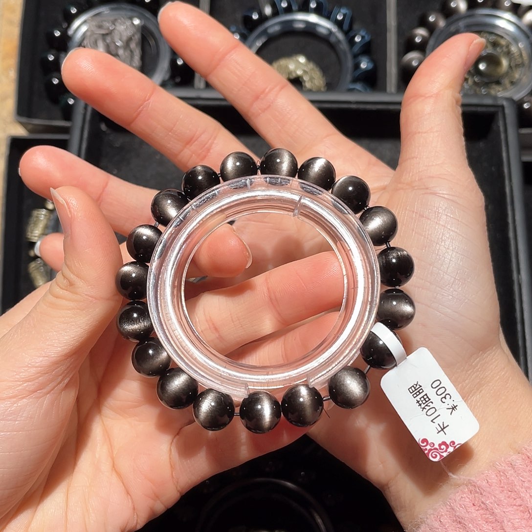 黑曜岩手链未镶嵌T****t